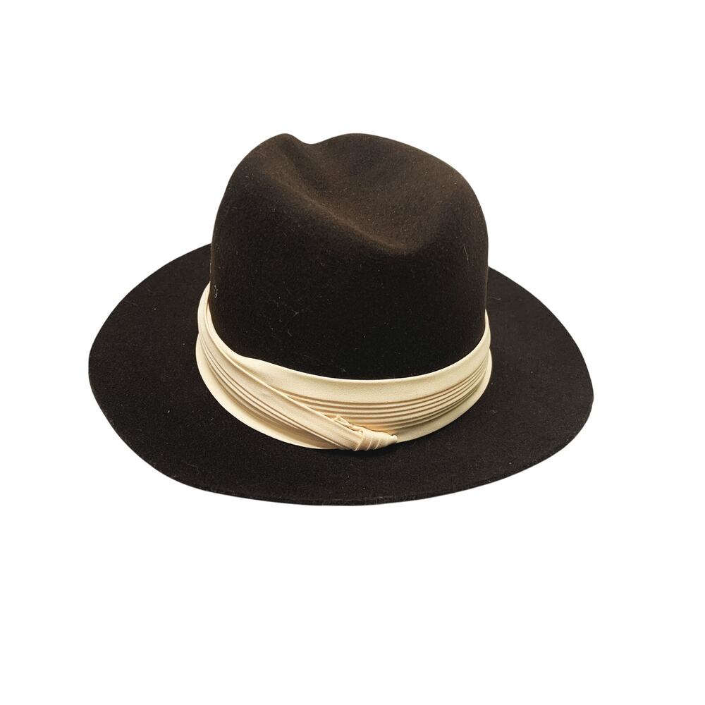 Vintage Shelburne New York Black w/ Beige Band Size L - Picture 3 of 7